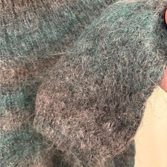 Vintage Paul et Duffier Wool Mohair Knit Cropped Turtleneck Sweater Size Small - Picture 6 of 15